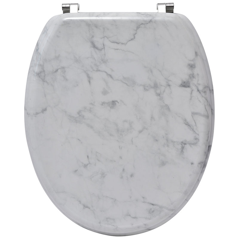 Evideco Marble Effect Elongated Toilet Seat Wayfair.ca